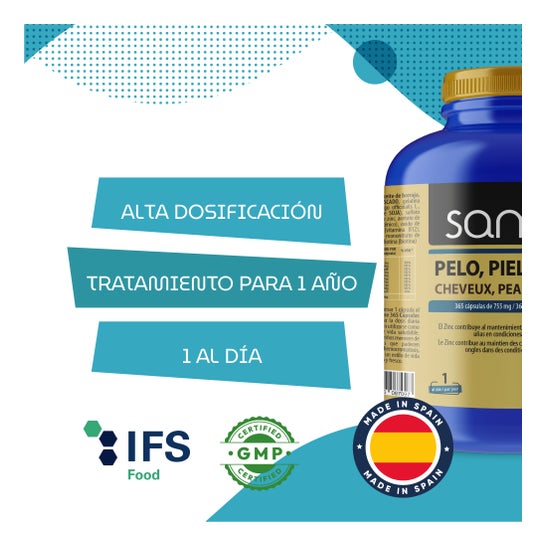 Sanon Pelo, Piel, Uñas 742.65mg 365caps