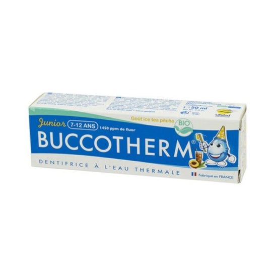 Buccotherm Junior Dentifrice 7-12 Ans Goût Ice Tea Pêche 50ml