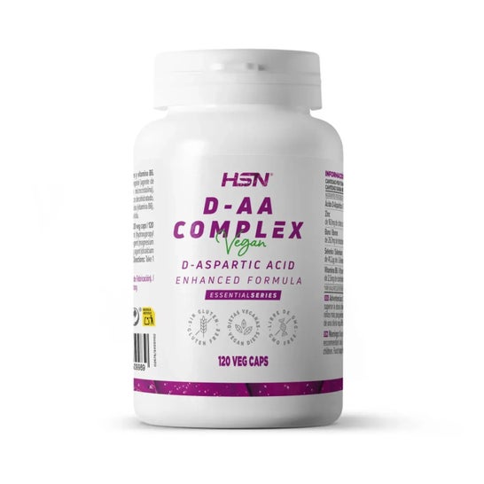 HSN D-AA Ácido D-Aspártico 1000mg Complex 120vcaps