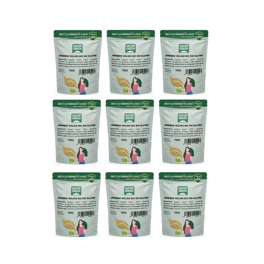 NaturGreen Pack Gengibre Moído Bio 9x100g