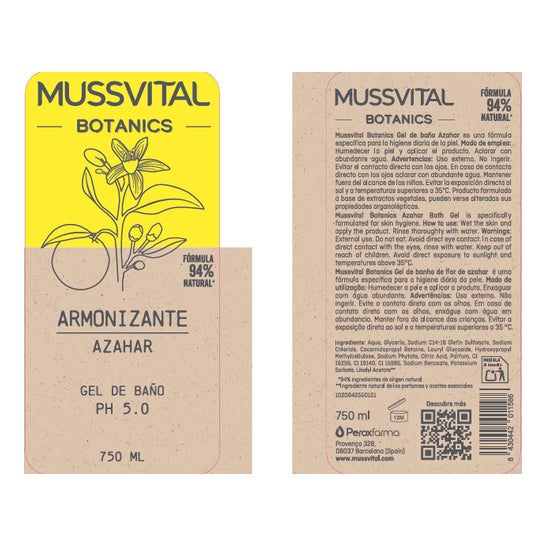 Mussvital Botanics Gel de Flor de Laranjeira 750 ml