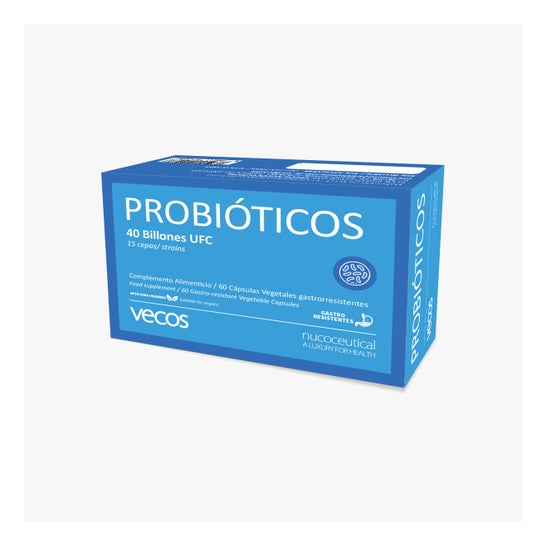 Vecos Nucoceutical Probiotic 40 Biliões de ufc 15 Estirpes 60caps