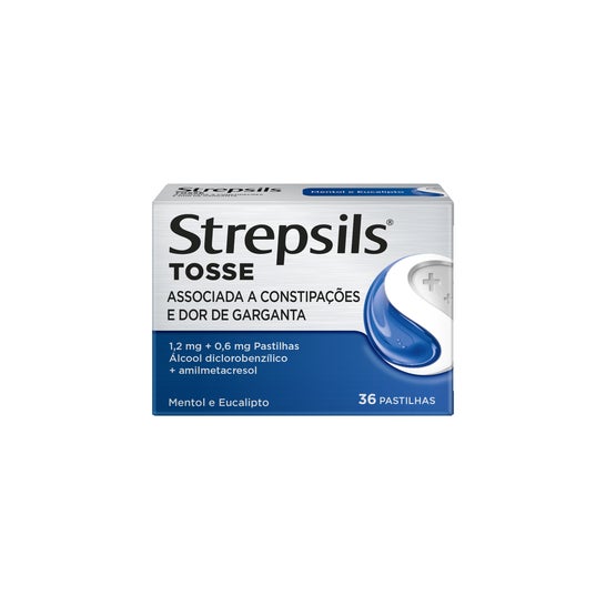 Strepsils Tosse Mentol e Eucalipto 1.2mg + 0.6mg 36 Pastilhas