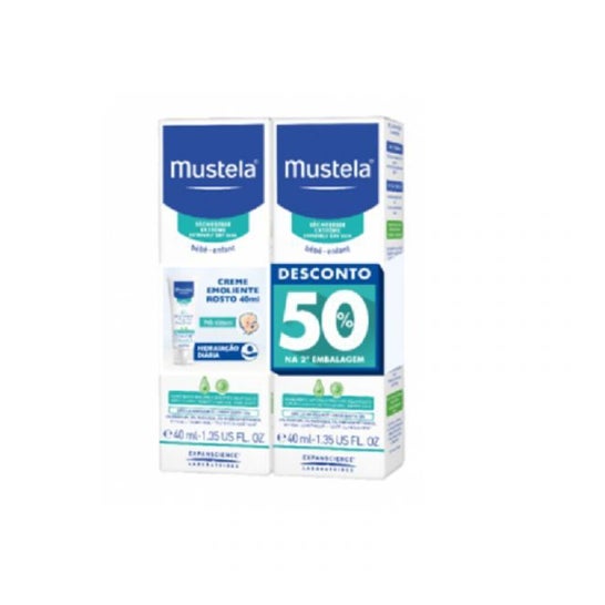 Mustela Bebé Pack Stelatopia Creme Emoliente Rosto 2x40ml