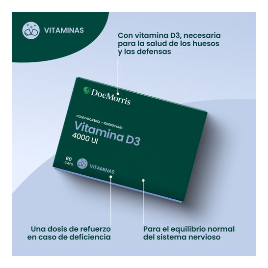 DocMorris Vitamina D3 4000Ui 60caps