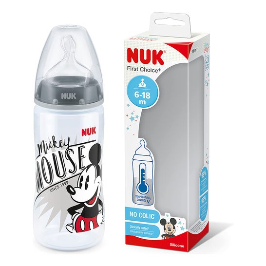 Nuk Bottle Rose&Blue Temperature Control Blanco 300ml