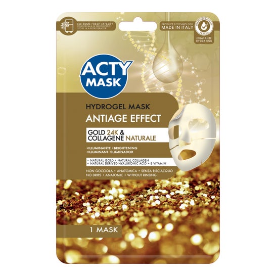Máscara Acty 24K Ouro Iluminador Hydrogel Máscara Anti-idade 