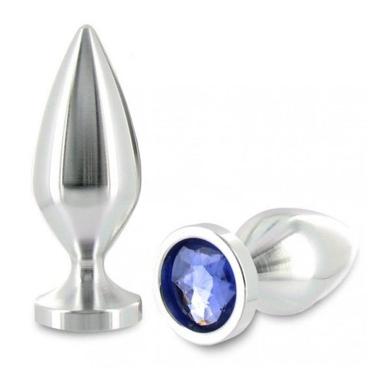 Metal Hard Anal Plug Aliminum Crystal Color Small 5,71cm 1ud