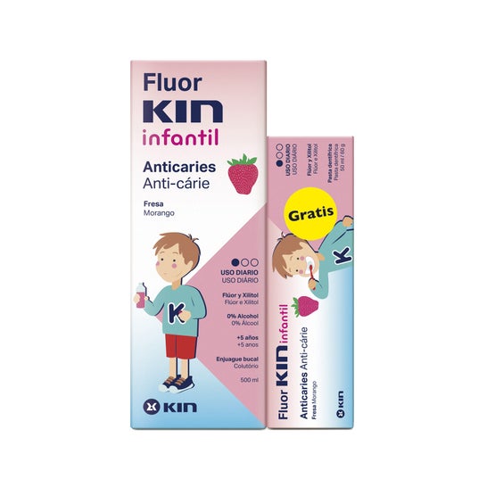 Kin Fluor Infantil Pack Enjuague + Pasta
