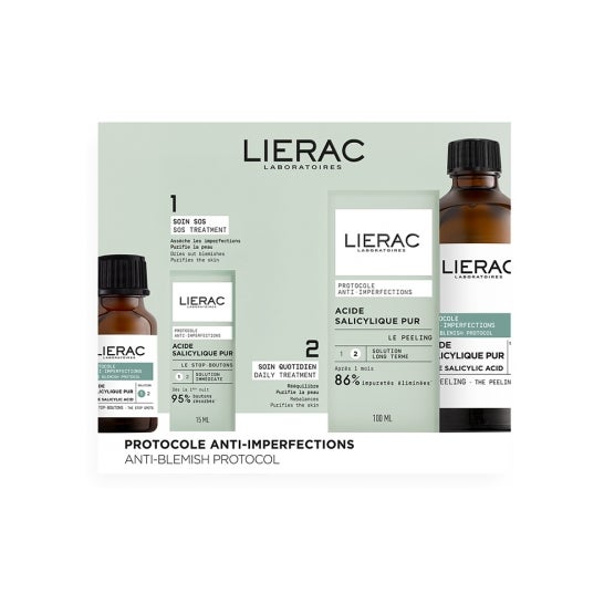 Lierac CofreProtocolo Anti-Imperfecciones El Peeling 100 ml + Acido Salicilico Puro Stop Granos 15ml