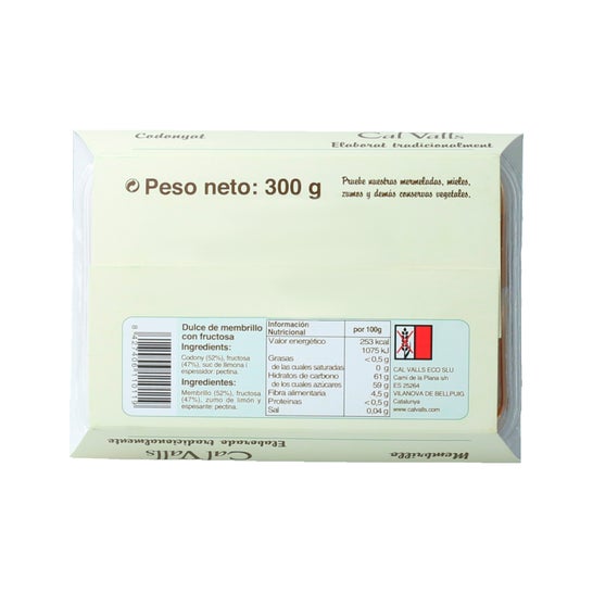 Chama-se Valls Quince Sugar Free com Fructose Nat 300 g