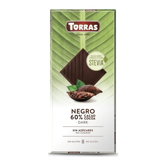 Torras Black Chocolate 60% Com Stevia 100g