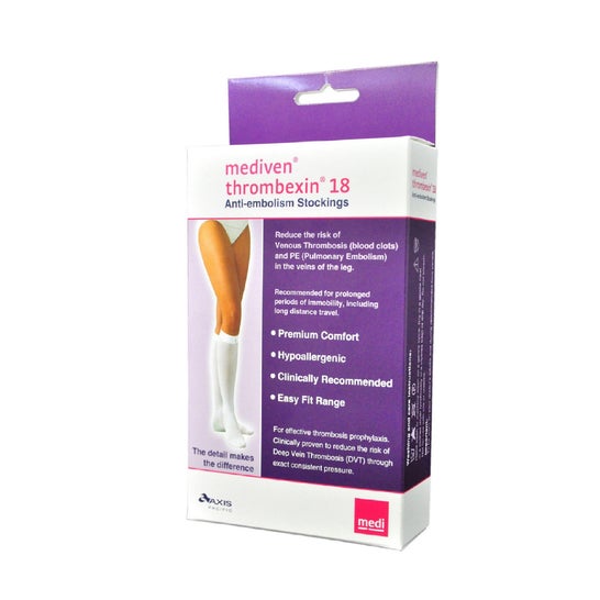 Mediven Thrombexin Media 18 Largo Blanco Talla M-Xw 1 Par