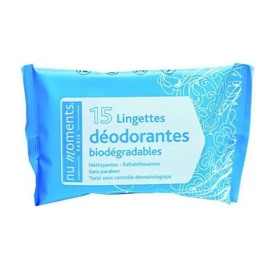 Nu Moments Desodorizante Biodegradável Limpa 15 toalhetes