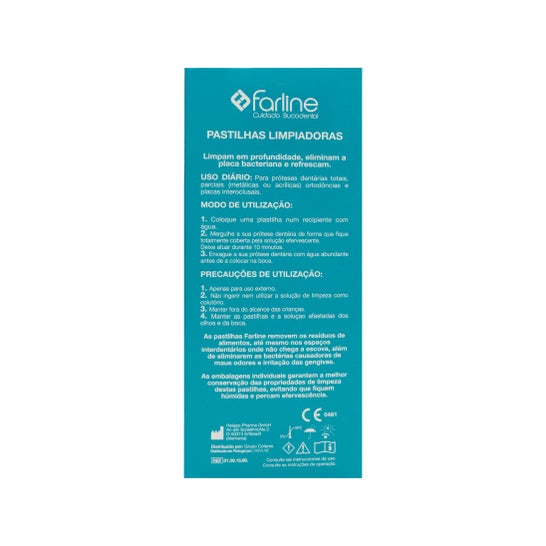 Pastilhas de limpeza Farline 96 pastilhas