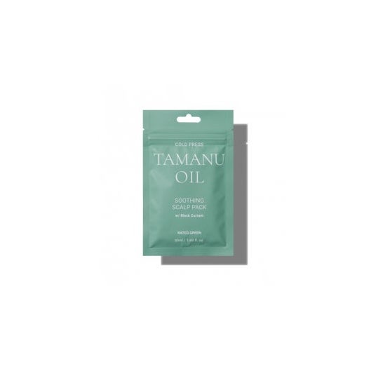 Embalagem de 50ml de óleo de Tamanu Couro Cabeludo Calmante Prensa Fria Verde