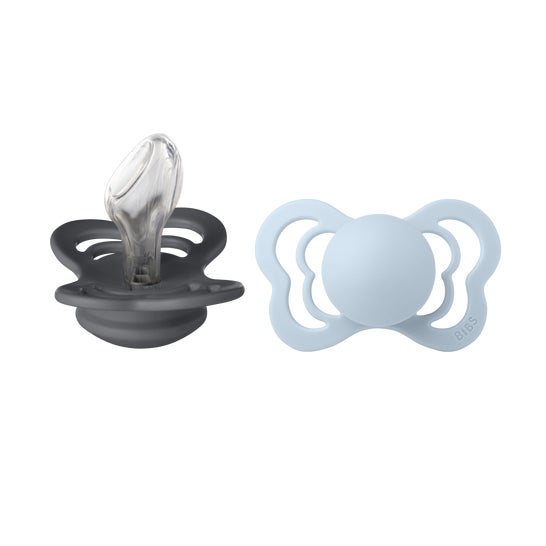 Babetes Supreme Pacifiers Tamanho 2 Iron-Baby Blue 2 peças