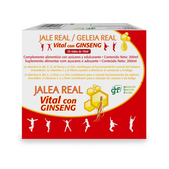 Geleia Real Ghf Vital com Ginseng 20 Ampolas