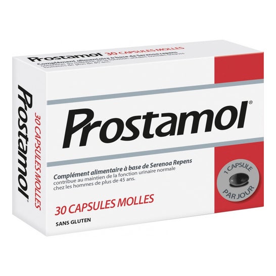 Prostamol Suplemento dietético para homens Caixa de 30 cápsulas moles