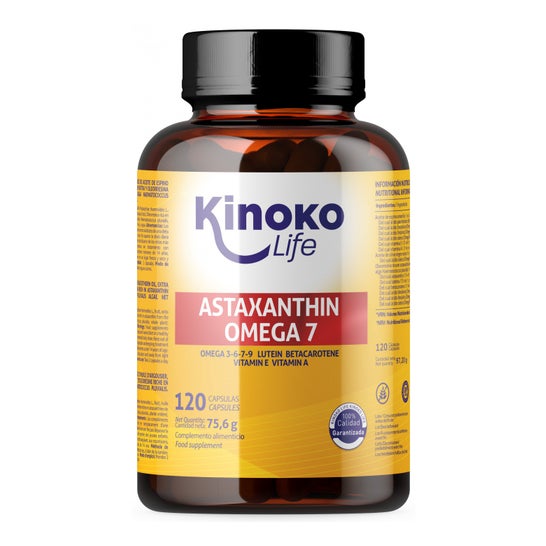 Kinoko Life Astaxantina Ómega 7 Óleo de Espinheiro Marinho 120caps