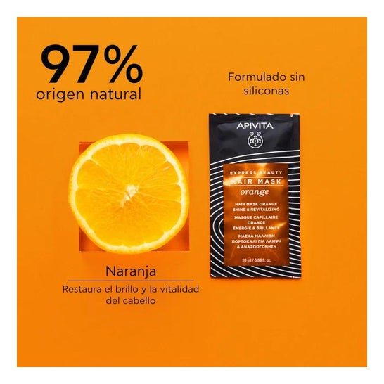 Brilho de máscara capilar Apivita e vitalidade 20ml