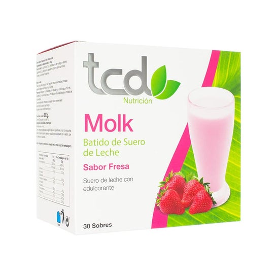 Batido Flavored morango da proteína Molk da Tcd 30 envelopes