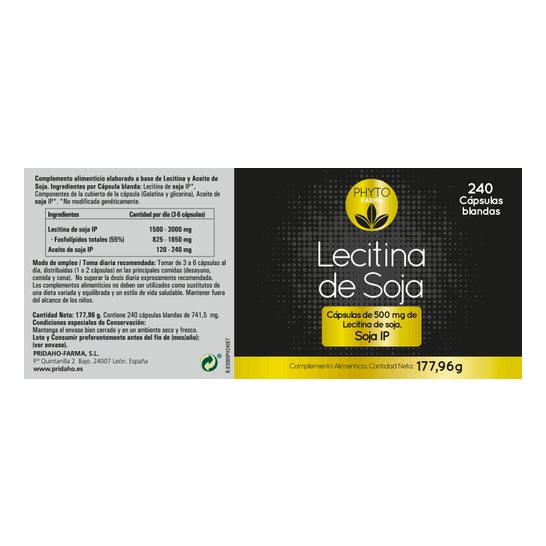 Phytofarma lecitina de soja 240 pérolas