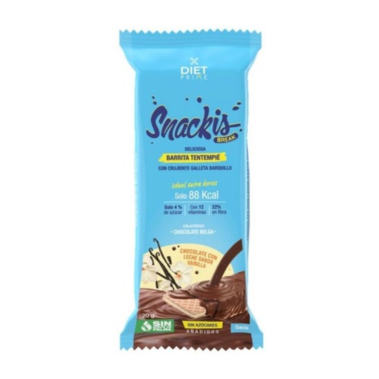 Diet Prime Snackis Barra Chocolate Leite Baunilha 20g