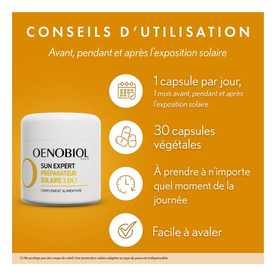 Oenobiol Sun Expert Préparateur Solaire 3 en 1 2x30caps