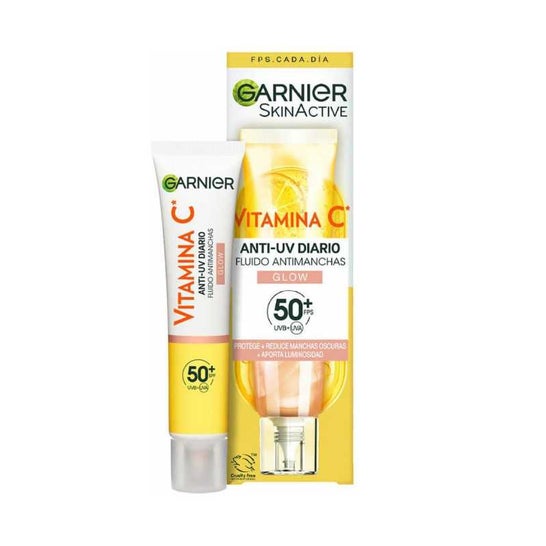Garnier Skinactive Vitamina C Fluido Antimanchas Spf50 Glow 40ml Garnier Skinactive Vitamina C Fluido Antimanchas Spf50 Glow 40ml