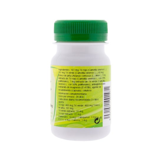 GHF Chá Verde + Chá Vermelho + Ananás 500mg 60cáps