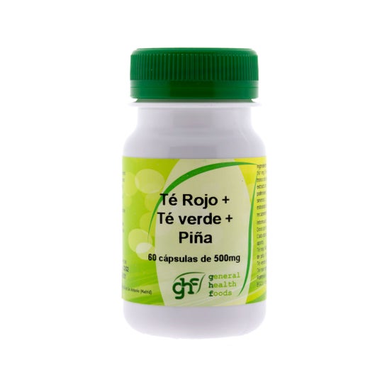 GHF Chá Verde + Chá Vermelho + Ananás 500mg 60cáps