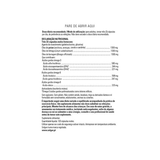 Solgar Omega 3-6-9 120 cápsulas