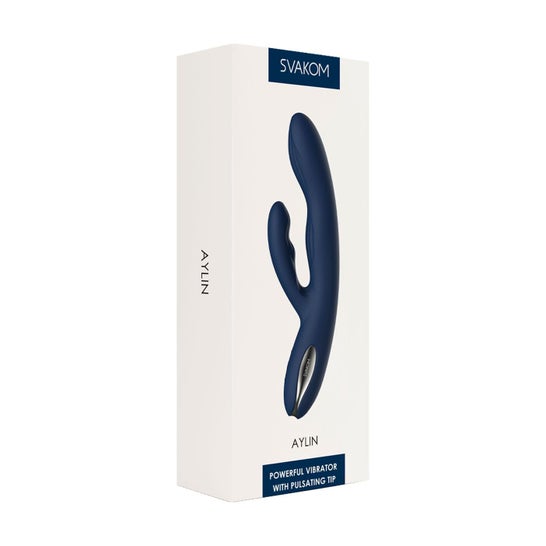 Svakom Aylin Powerful Vibrator With Pulsating Tip Dark Blue 1 Unidade