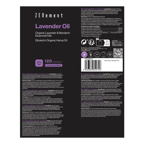 Zenement Aceite de Lavanda 120caps blandas