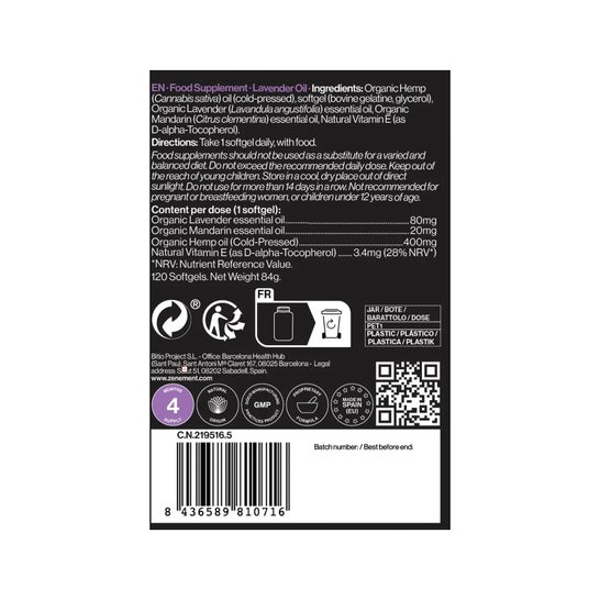 Zenement Aceite de Lavanda 120caps blandas