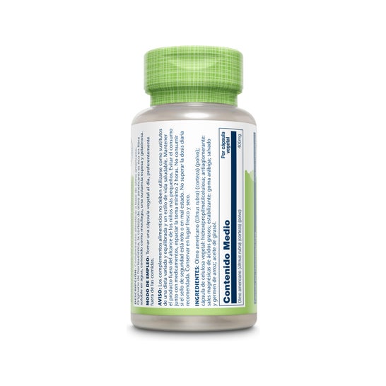 Solaray Casca de Olmeiro Escorregadio Ulmus Rubra 400mg 100caps