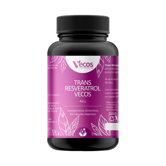 Vecos Nucoceutical Trans-resveratrol 60 Cápsulas Vecos Nucoceutical,