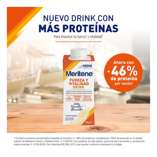 Meritene Fuerza y Vitalidad Drink Vainilla 6x180ml