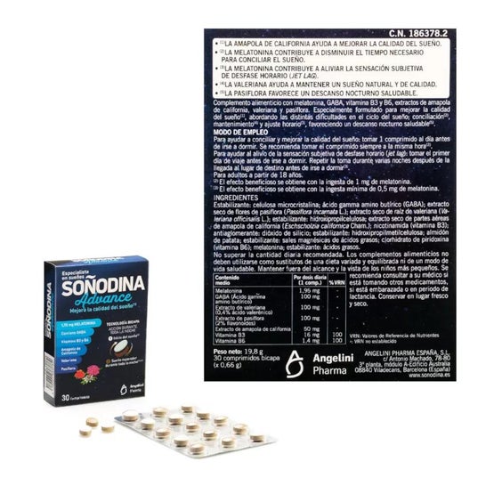 Angelini Natura Soñodina 30 comprimidos Bicapa Angelini Natura Soñodina 30 comprimidos Bicapa