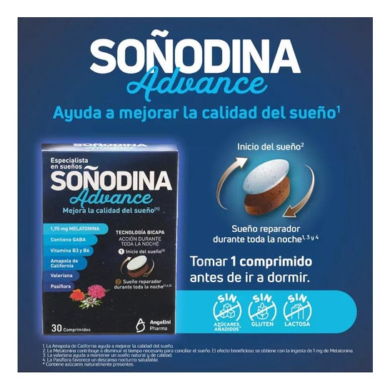 Angelini Natura Soñodina 30 comprimidos Bicapa Angelini Natura Soñodina 30 comprimidos Bicapa