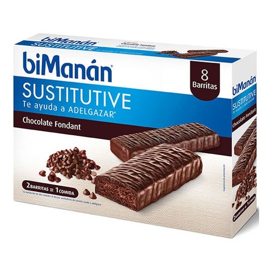biManán™ Sustitutive sabor chocolate fundente 8 barritas