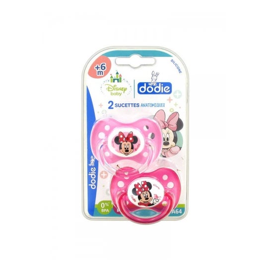 Dodie Disney Anatomical Pacifier Silicone Duo Minnie +6 meses