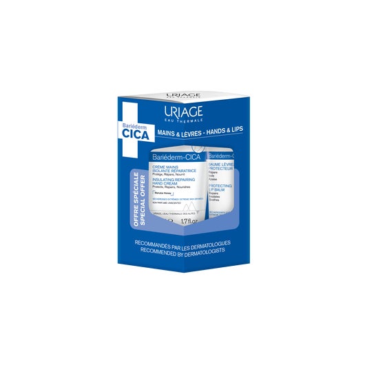 Uriage Bariederm-Cica Creme Mãos 50 ml + Balsamo Labial 15 ml