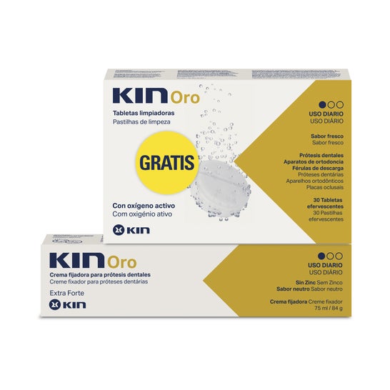 Kin Oro Fixative 75ml + Comprimidos de limpeza 30 unid