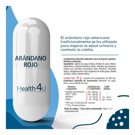 H4u Cranberry 60 Comprimidos 400mg
