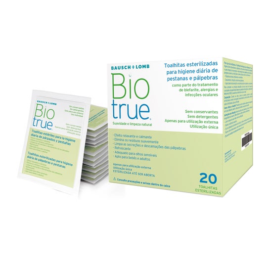 Bausch & Lomb Biotrue Eye Wipes 20 toalhetes