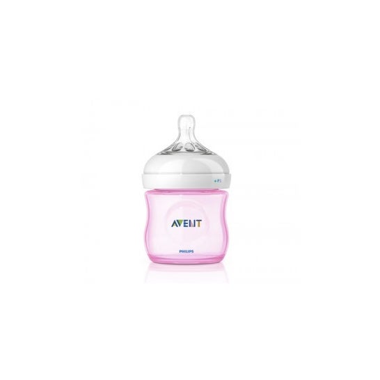 Avent Natural biberão rosa 125ml 1ud