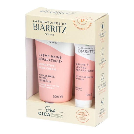 Laboratoires de Biarritz Pacote Duplo Cica Repara Mãos 50 ml + Bálsamo 15 ml