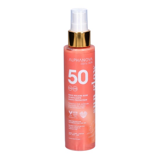 Alphanova Daily Sun Glow Óleo Solar Rosa Brilhante Spf50 125ml